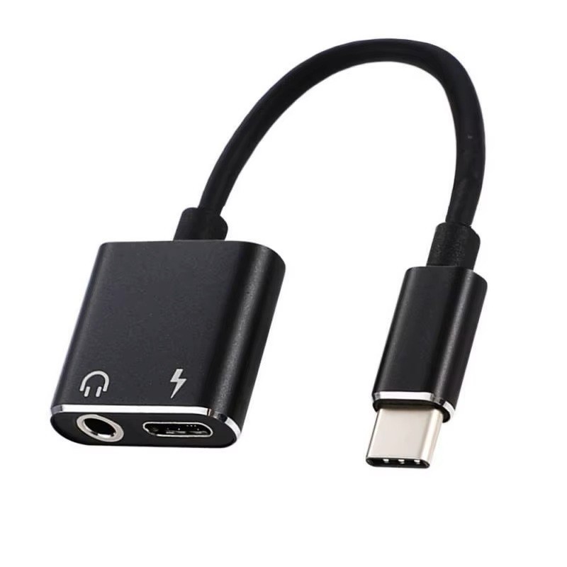 2 In 1 USB-C To 3.5mm Jack Adapter + Type C Audio Charging Headphones gallery