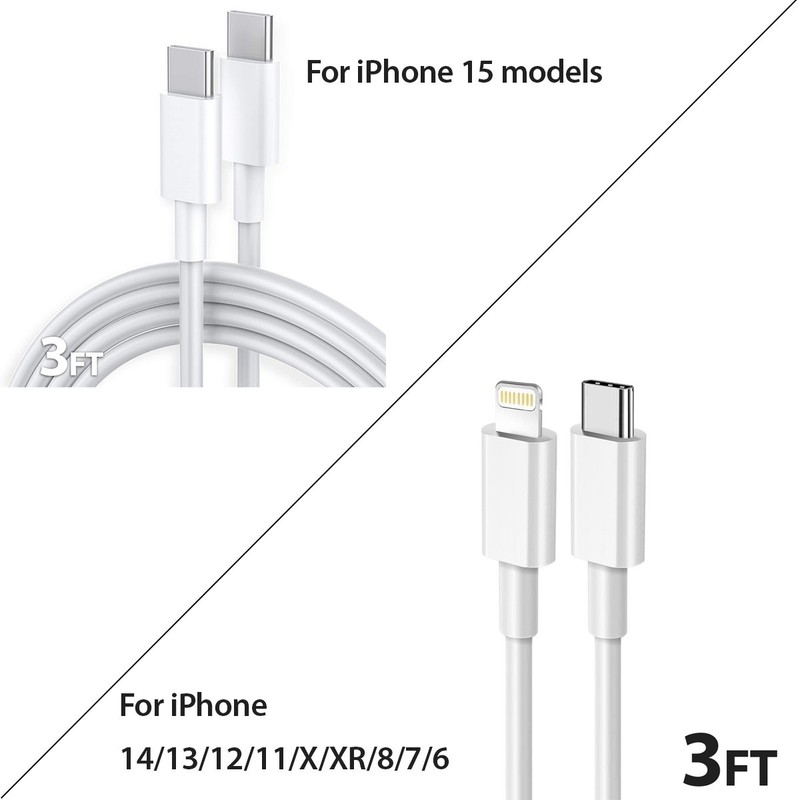 USB-C to Type C Cable Fast Charger Charging Cord Lot For iPhone Air 16 17 15 Pro gallery