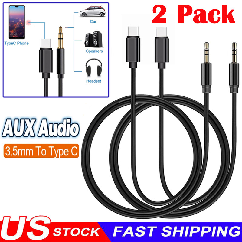 2 PCS For Samsung S26 S25 S24 S23 USB-C to 3.5mm Aux Cable Audio Cord Car Stereo gallery