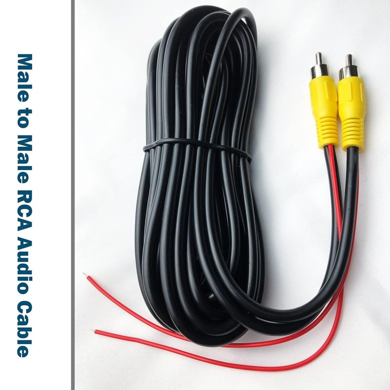 Cable Camara Reversa RCA 20FT Macho a Macho Video Audio Extension Coche gallery