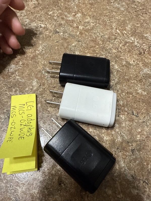 LOT of 3 OEM LG TRAVEL ADAPTER USB WALL CHARGER MCS-02WDE & WPE 5.0V 0.85A gallery