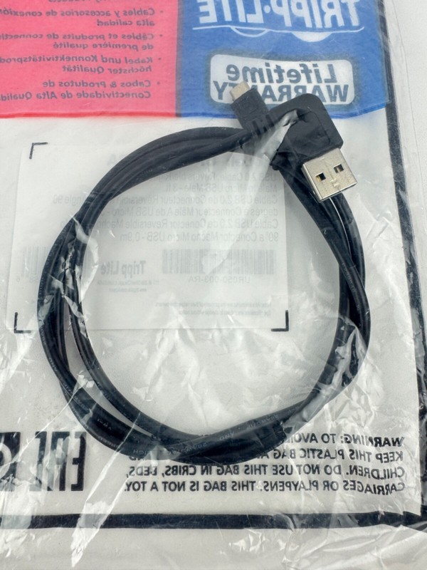 Tripp Lite UR050-003-RA Reversible Usb Cable, Black, 3 Ft *LOT OF 5* gallery