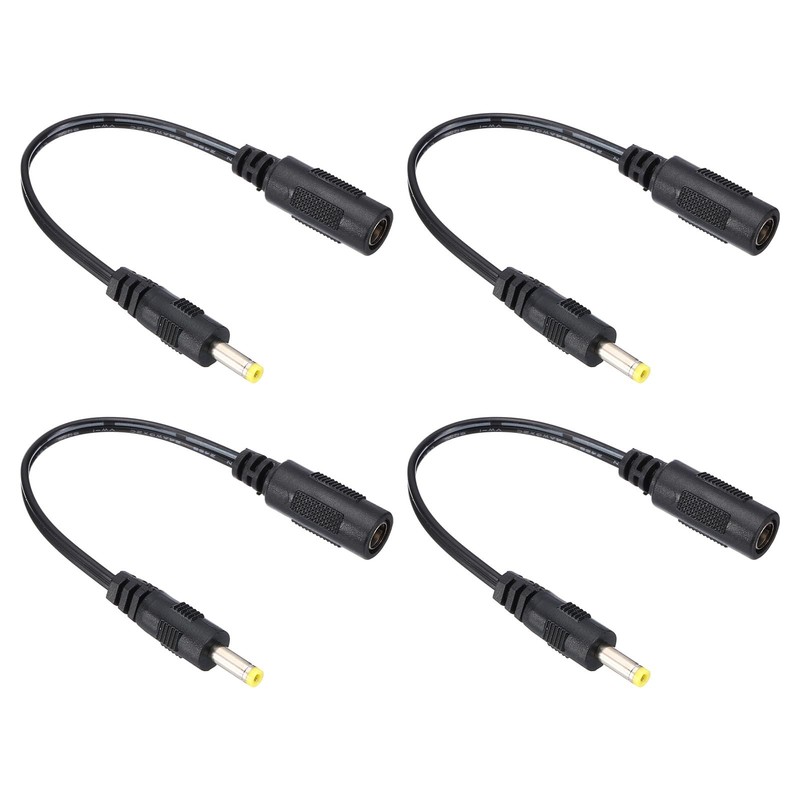 PATIKIL 0.6Ft DC 5.5×2.1mm Female to DC 4.0×1.7mm Male Power Cable, 4 Pcs Wir…