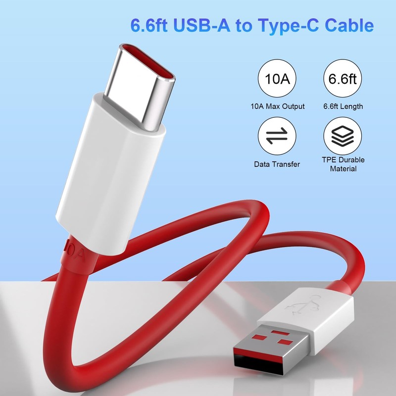 USB C Cable 80W for Super-vooc Charging for OnePlus 15 13 13R 12 Open 11 10 P... gallery