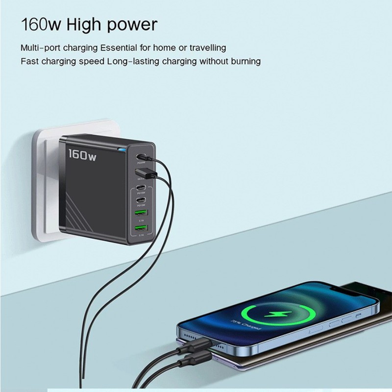 For Motorola Moto G 2026 (2025) 2024 Play 160W USB-C Fast Wall Charger & Cable gallery