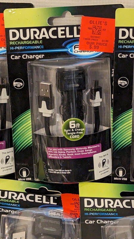 lot of 12 Duracell Car Charger- 6 ft Sync & Charge Cord-3.1 Amp Dual USB Ports gallery