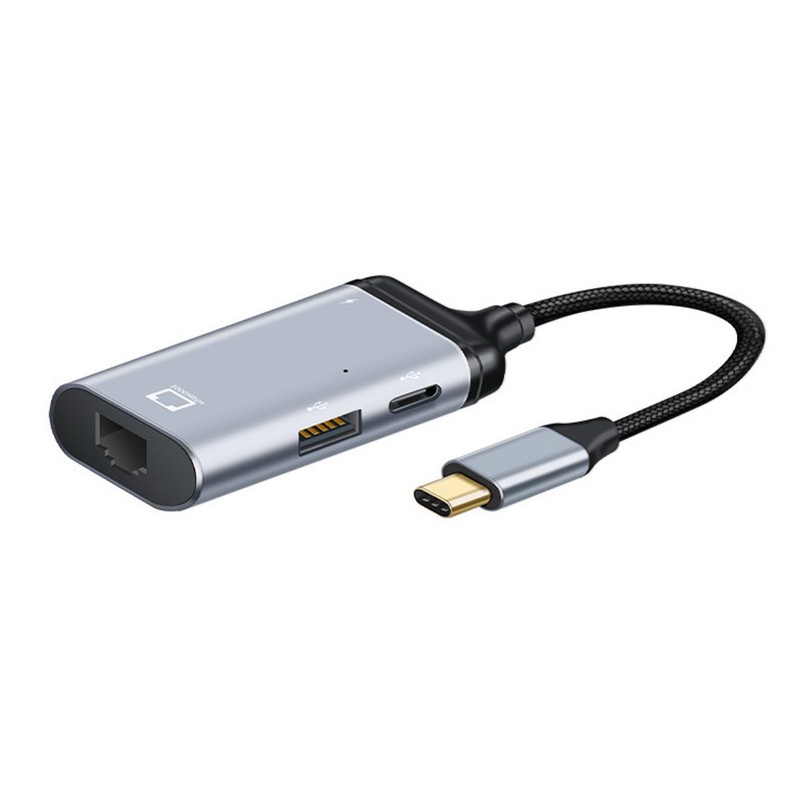 CY USB USB-C Type-C to 1000Mbps Gigabit Ethernet Network LAN Adapter with Power