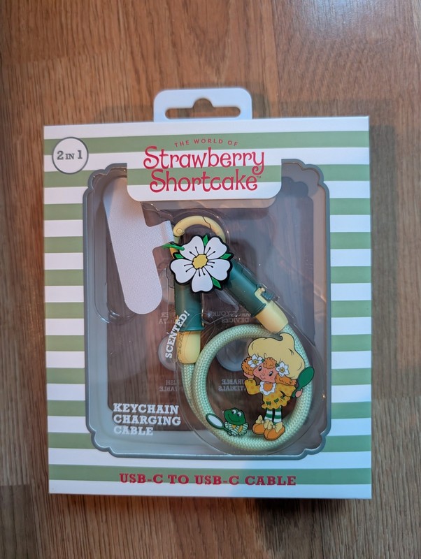 Strawberry Shortcake Lemon Meringue Keychain Charging Cable – USB-C to USB-C