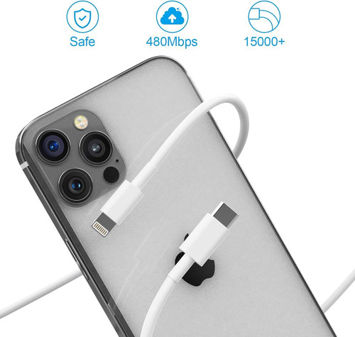 20W Dual Port Fast Charger Block 2-Pack with 6FT & 10FT MFi-Certified... gallery