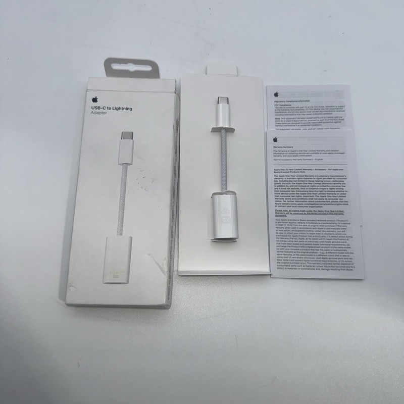 Apple USB-C to Lightning Adapter MUQX3AM/A Genuine OEM White gallery