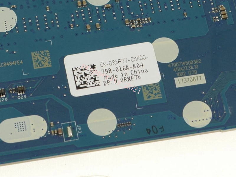 LA-D751P CN-0RNF7V For Dell 15 R3 17 R4 with I7-7700HQ CPU GTX1070 8GB Motherbrd gallery