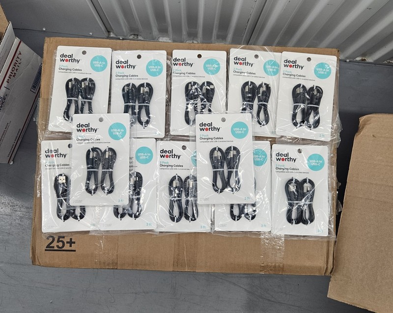 12 – 2 Packs Deal Worthy 3 Foot Charging Cables USB-A to USB-C Electronics NEW