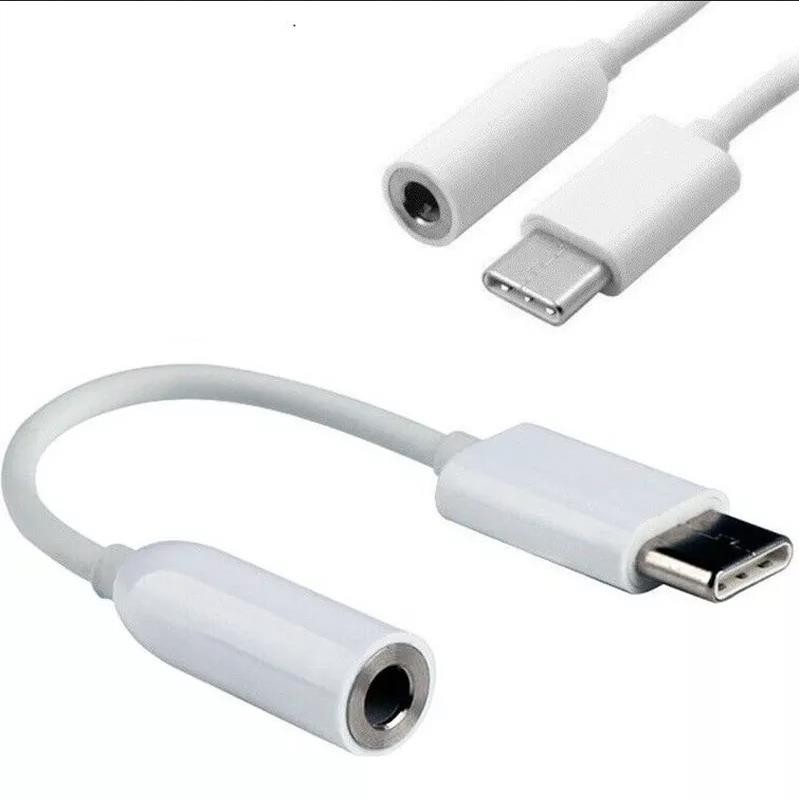 10CM Type-C USB 3.1 Male to 3.5mm Female Audio Adapter Charging Cable Converter