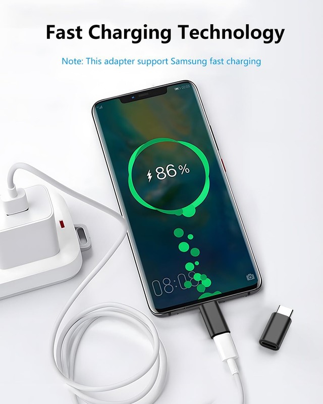 1PC Charging Adapter USB C Male to 8 Pin IOS (Female) Connector For iPhone iPad gallery