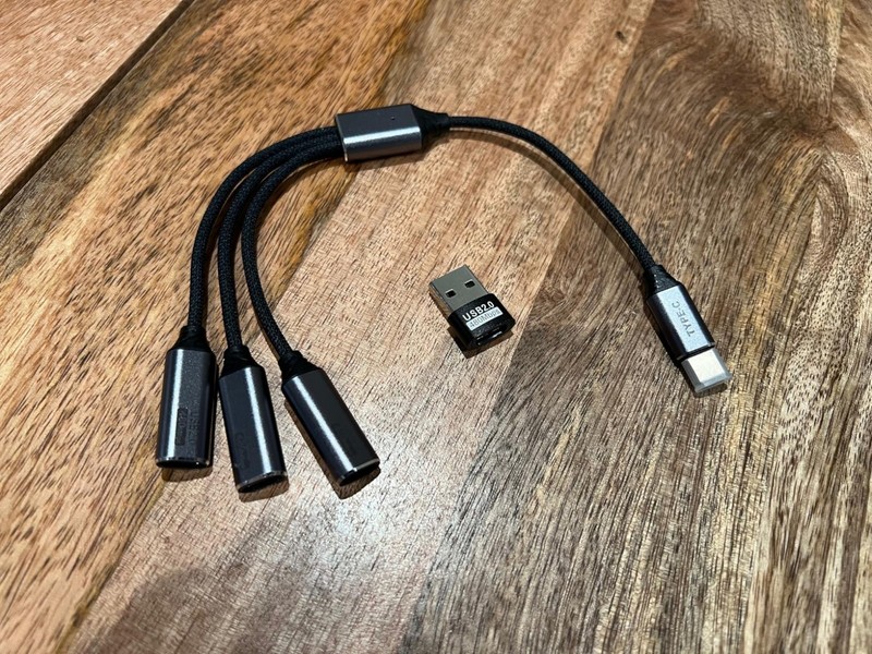 USB C Splitter 1 to 3 Type C Adapter Charging Data Cable for Laptop Phone New US