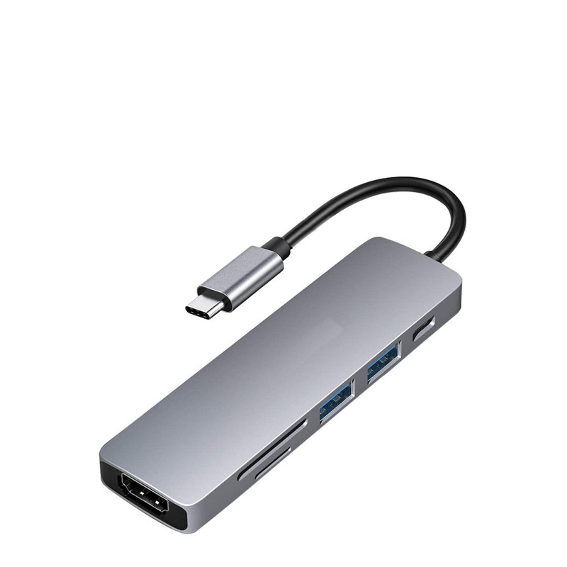 7-in-1 USB-C to 4K HDMI Adapter PD Port HDTV Adapter Charger Port for Tablets