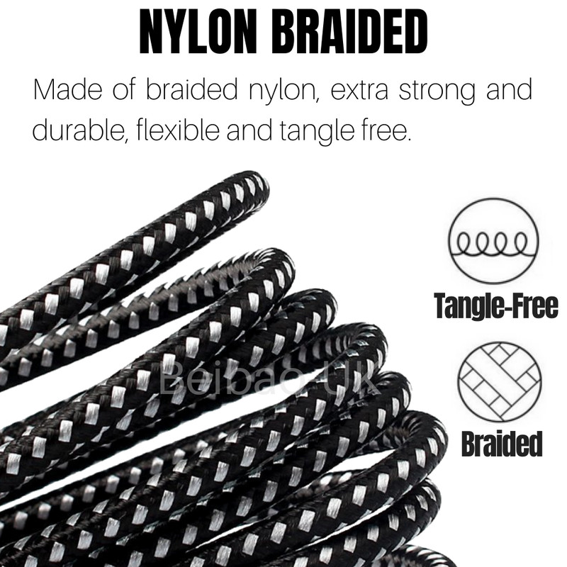 3PACK 3/6/10FT Braided Micro USB Cable Fast Charge Android Charger Charging Cord gallery
