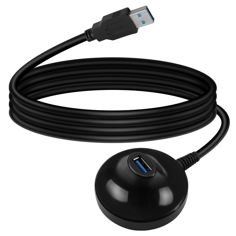 4.9FT USB 3.0 Extension Cable with Pedestal,5Gbps USB 3.0 Type-A Male to Fema…