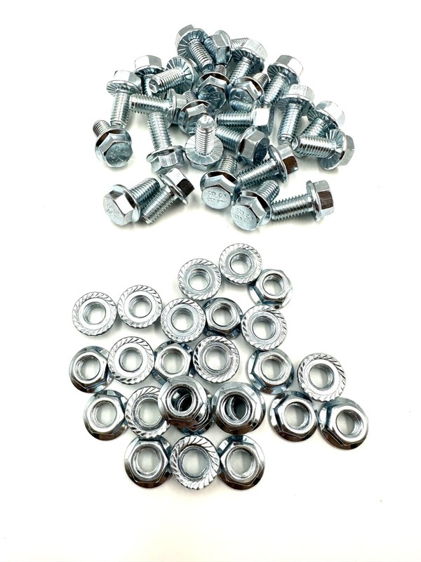 (25) M8-1.25 x 16mm Class 8.8 Hex Flange Bolts & (25) M8-1.25 Flange Lock Nuts