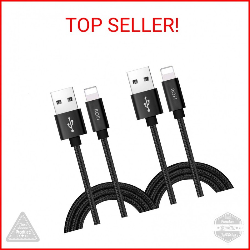 RoFI Compatible Phone Cable, [2Pack] 2FT Nylon Braided Fast Charging USB Cord Re