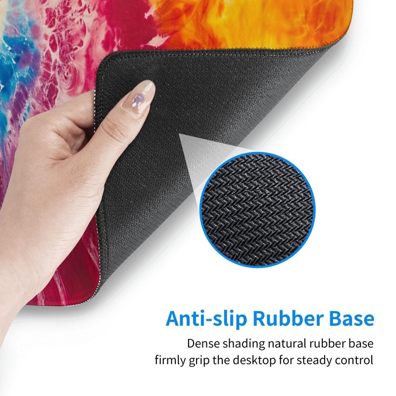 Tie Dye Colorful Gaming Mouse Pad, Large Non-Slip Rubber Base Mousepad XL 31.... gallery