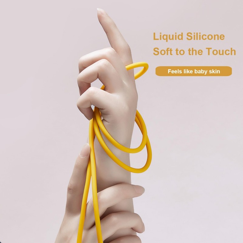 Pack of 2 USB A to USB C Charger Cable Yellow 4 ft, 100W Type C Fast Charging... gallery