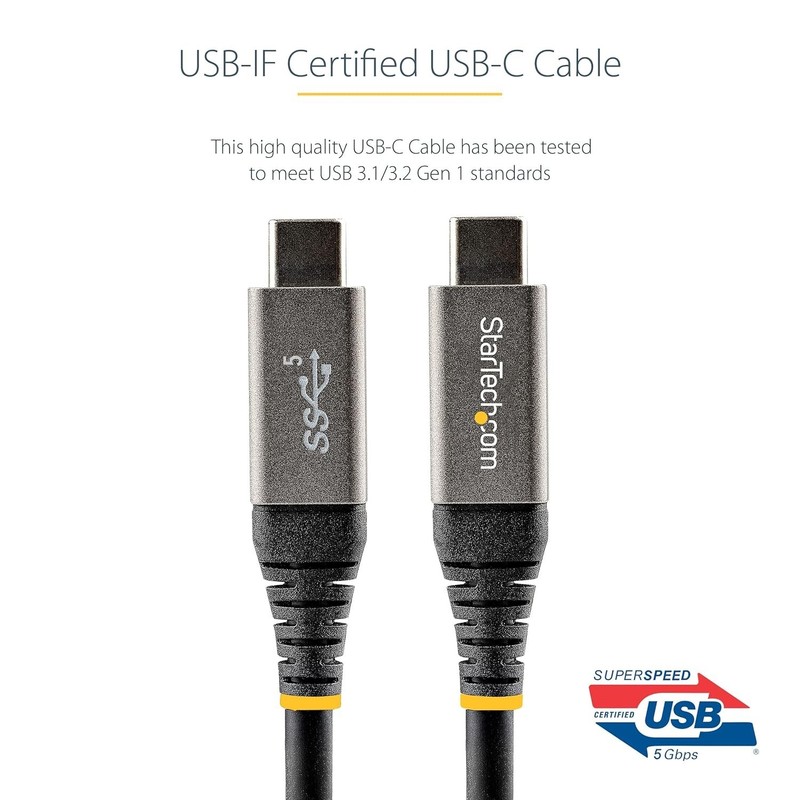 High-Performance 6.6ft USB-C Cable 100W, 4K Video, & Thunderbolt Compatibility gallery