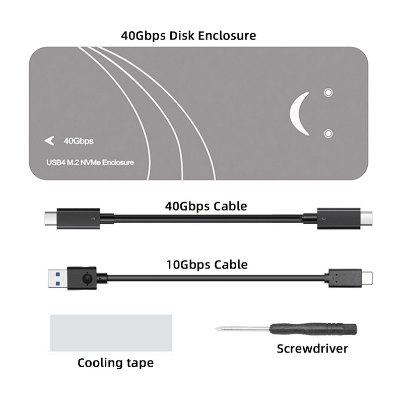 Chenyang 40Gbps USB4 to PCI-E 4.0 X4 SSD NVME NGFF M-Key Enclosure USB-C 20Gbps gallery