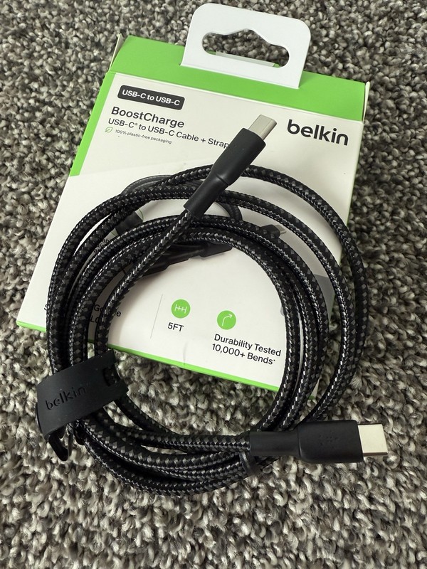 Belkin BoostCharge USB-C To USB-C Cable 5 FT (Apple, Samsung, LG, Google)