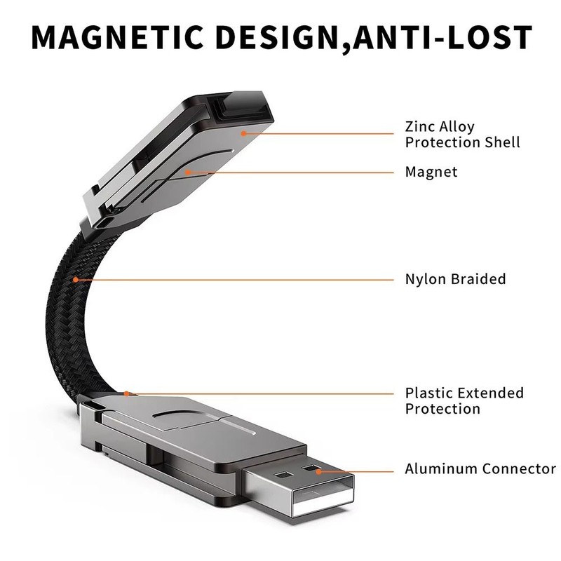 Multi Switchable Fast Charging Keychain Cable OTG Supported Phone Travel Charger gallery