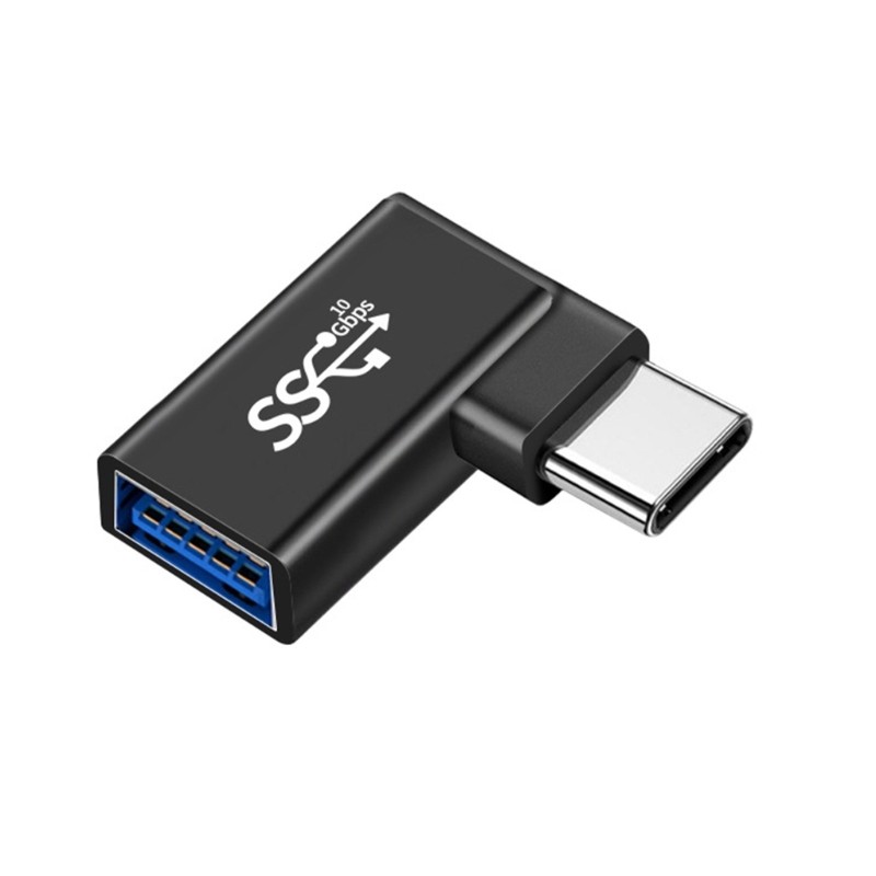 Portable Type C to USB Charging Connector 90 Degree Elbow Designings for Car Use