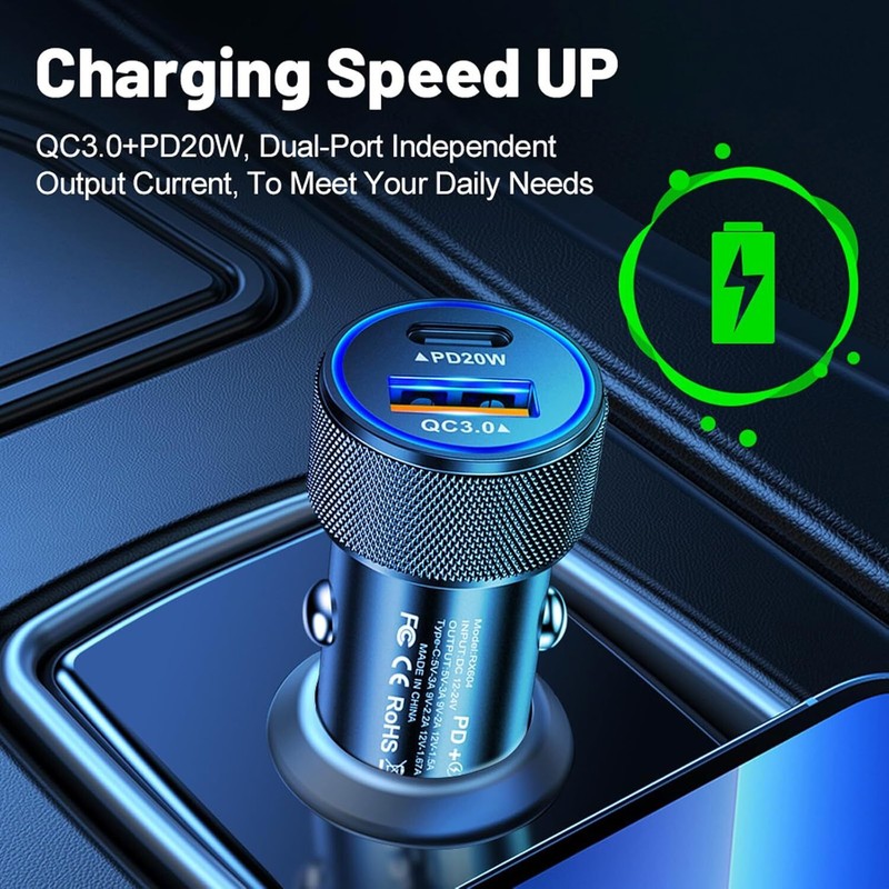 3X PD USB Type-C 38W Fast Car Charger Adapter Plug Lot For iPhone17 16 Android gallery