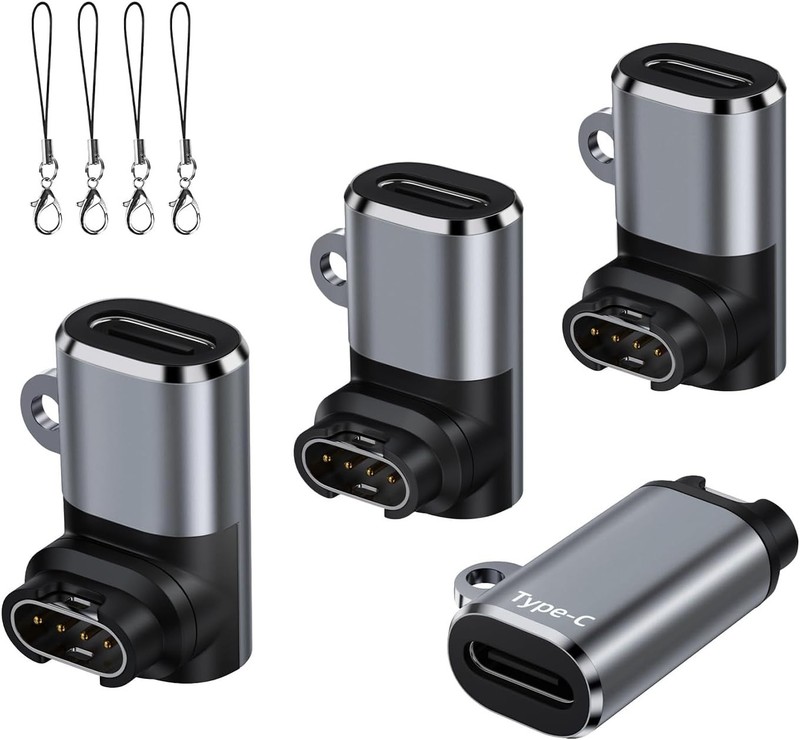 USB C to Garmin Watch Charger Cable Adapter 4-Pack,Type-C Garmin Charging Cord