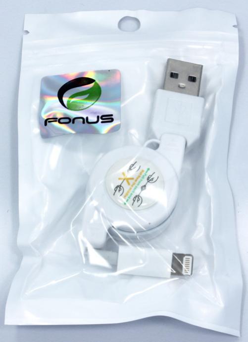 For iPhone 11 12 13 PRO MAX XS SE - USB CABLE RETRACTABLE CHARGER POWER CORD gallery