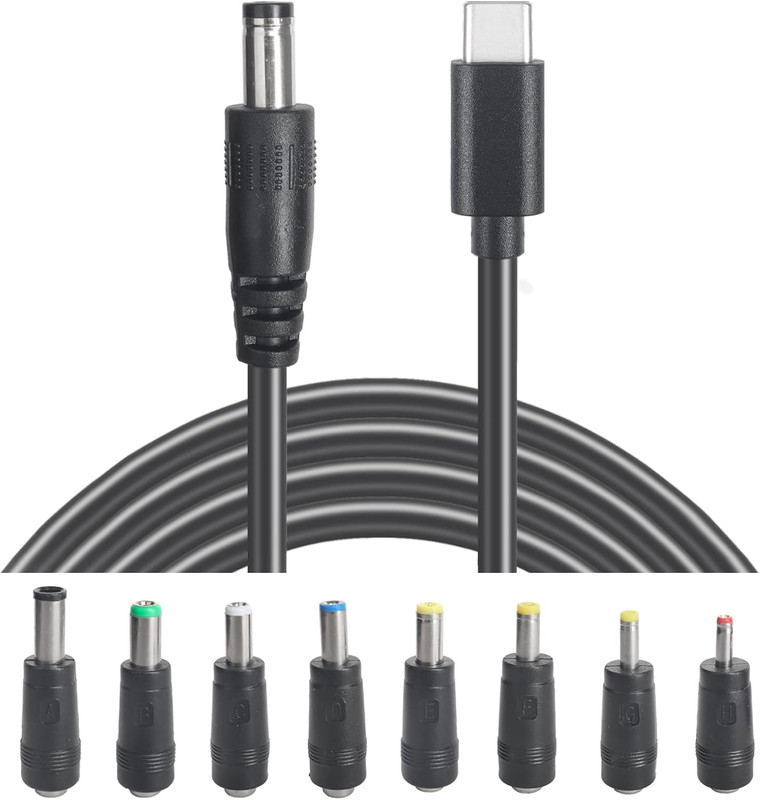 USB C to DC 5.5Mm X 2.1Mm Power Cable Cord, USB C Input to DC 12V Out Charging C