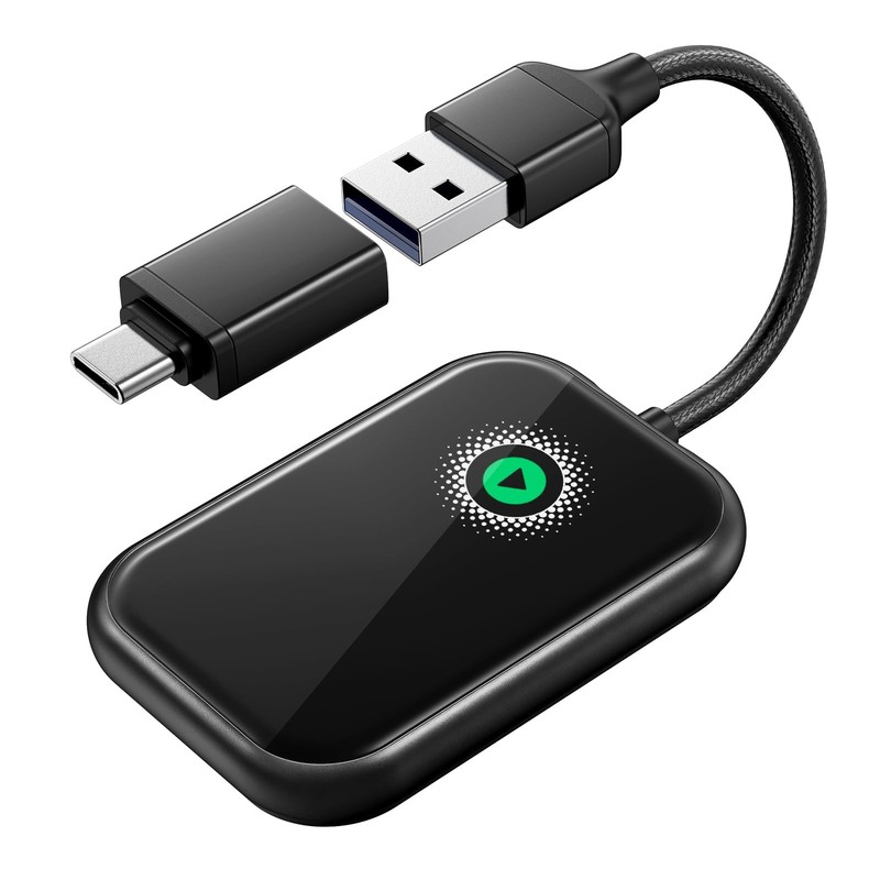AweEos Smarter CarPlay Pro – 2-in-1 Wireless CarPlay & Android Auto Adapter, …