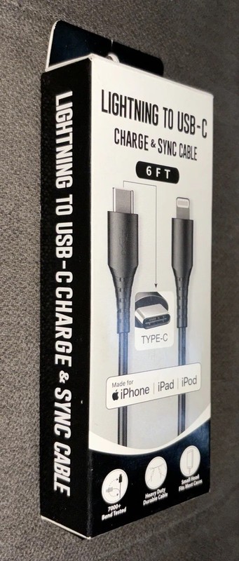 Lightning To USB-C Charge&Sync Cable 6FT For iPhone iPad&iPod 📲{MFi-Certified} gallery