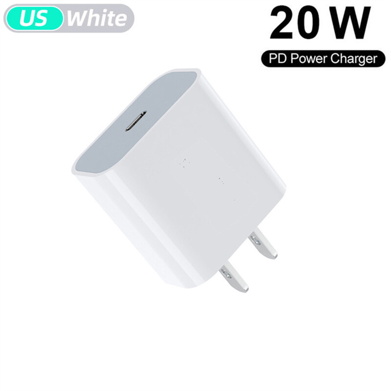 20W TypeC Fast Charge Power Adapter Charger 3/6ft Cable For iPhone Android Phone