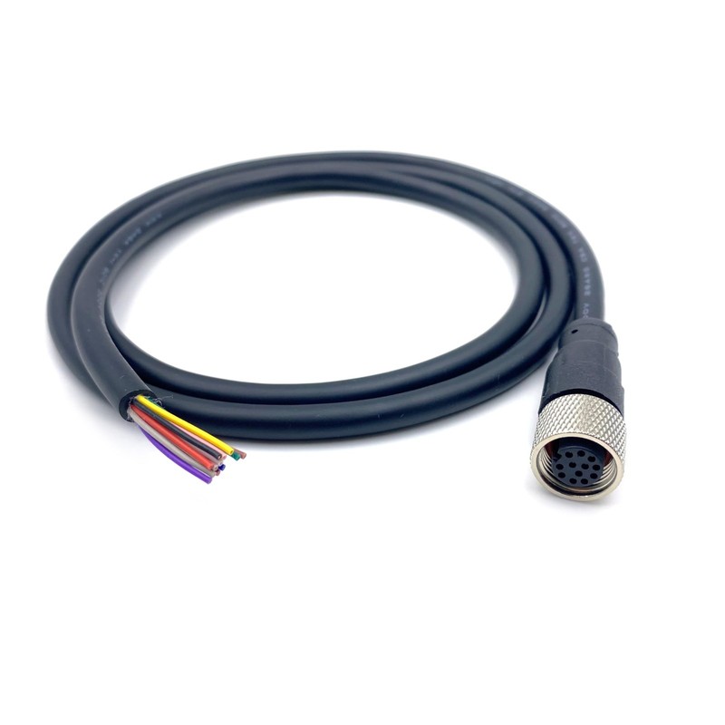 Fupiomeef 3.28ft M12 12 Pins Female Connector Cable, A Code Straight Profibus…