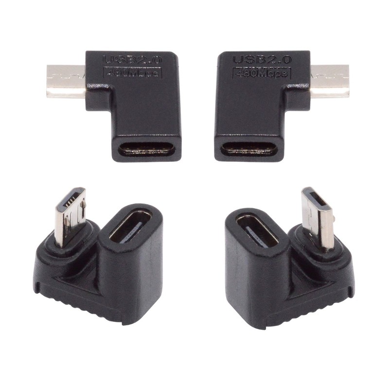 Chenyang 4pcs/lot Angled USB-C USB2.0 Female to Micro USB Male Power DataAdapter gallery