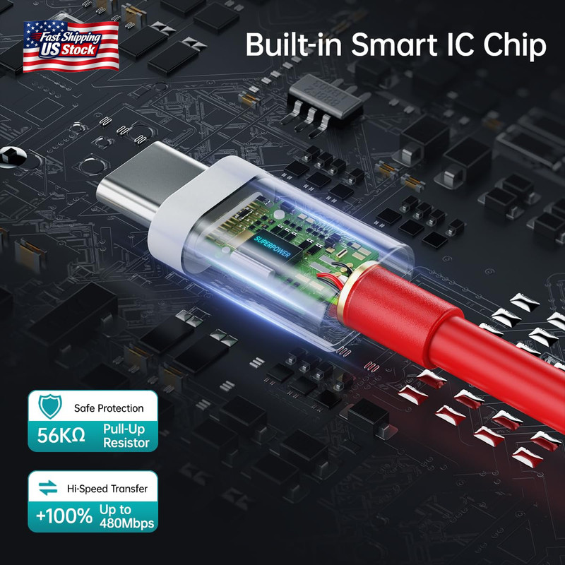 SGQGS 7.3A for Oneplus Charging Cable USB Type C Fast Charger Cord for One plus gallery