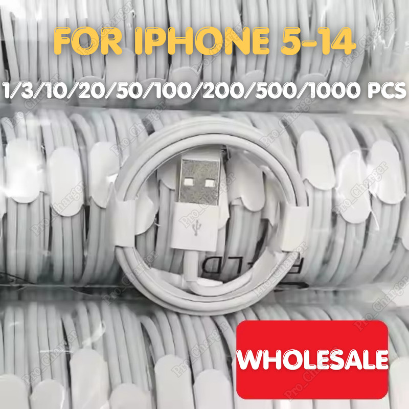 For iPhone 6 6s 7 8 SE XR X XS 11 12 13 14 Fast Charger USB Cable Cord Wholesale