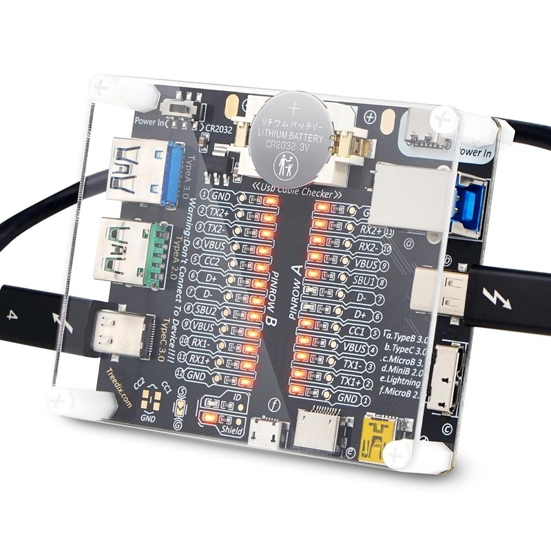 USB Cable Tester Board USB Cable Checker Data Wire with Acrylic Case Charging Te gallery