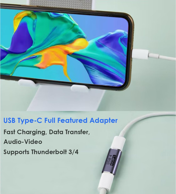 USB C Female to Female Adapter, USB C Coupler, USB Type C Cable Extender Connect gallery