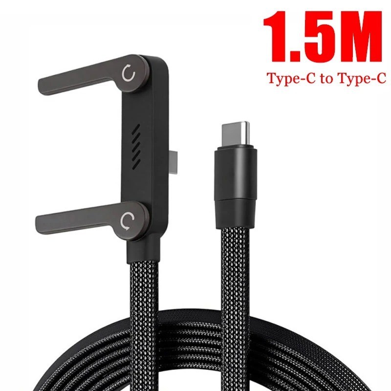 2-in-1 Invisible Holder Charger Cable–240W Fast Charging Cord with Phone Stand gallery