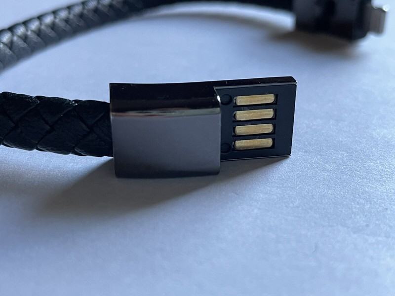 USB Charging Data Cable Mobile Phone Leather Bracelet Wrist Band Charger gallery