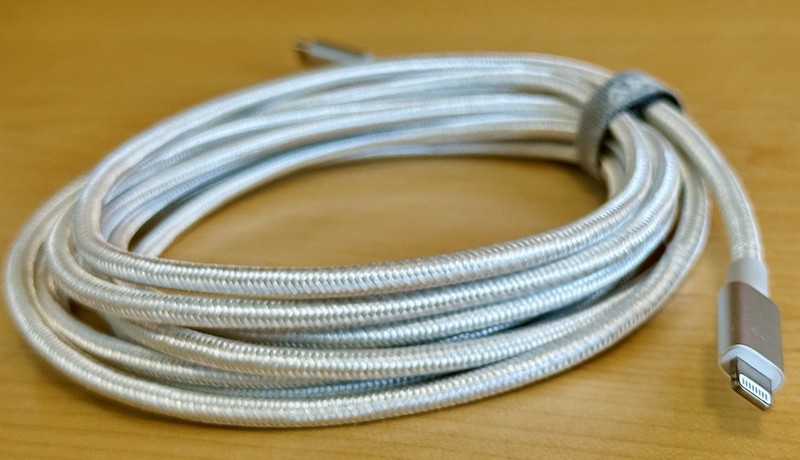 Anker 10ft USB-C to iPhone Cable MFi Fast Charge Braided OEM Genuine Silver gallery
