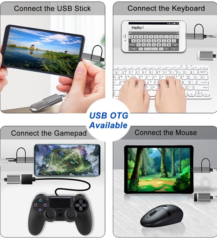 2 in 1 USB C and Micro USB to USB 3.0 OTG Adapter Cable Dual Connector Cord gallery