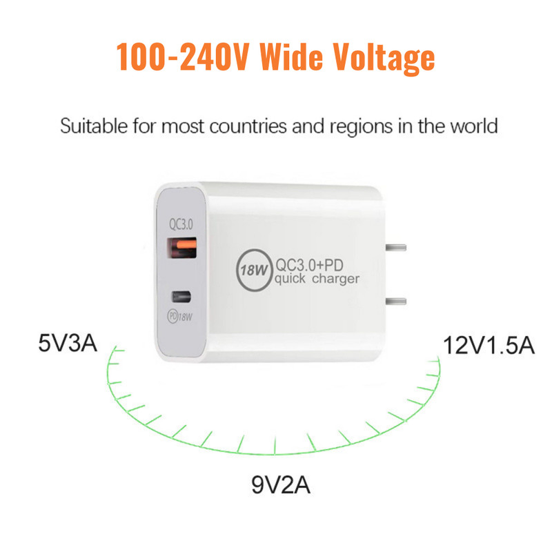 For iPhone 14 13 12 11 X XR 8 7 6 USB Cable Fast Charger QC PD 20W Power Adapter gallery