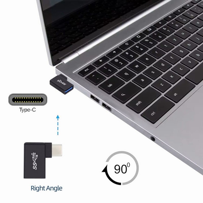 chenyang USB C to 3.0 OTG 90 Degree Angled Adapterfor Laptop Tablet Blue gallery